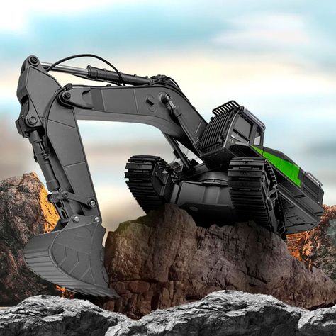 Camión Excavadora con Luces, Sonido y Batería Recargable-1