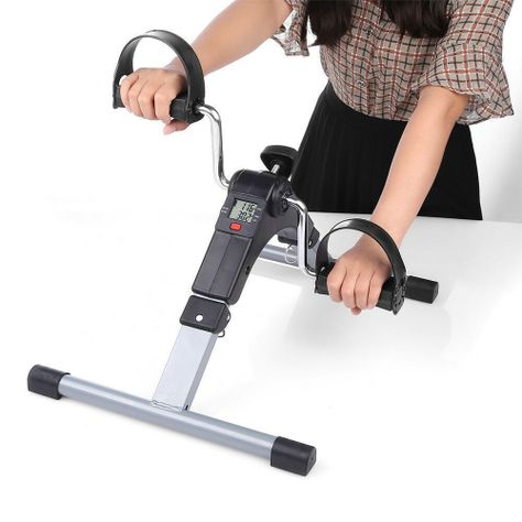 Pedalera Mini Bici Entrenamiento Manos Y Pies Con Contador-2