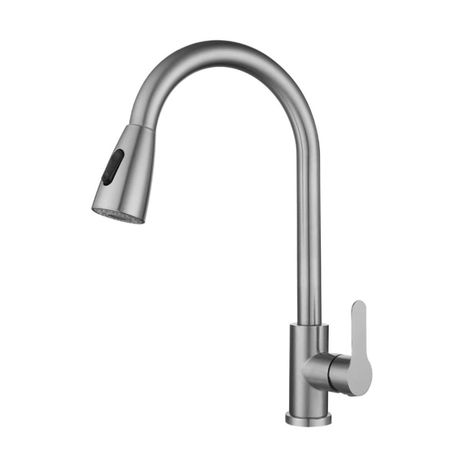 Llave Monomando Grifo Extraible para Lavaplatos Cromada-0