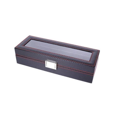 Caja Organizador de 6 Relojes de Lujo Bordado Elegante-1