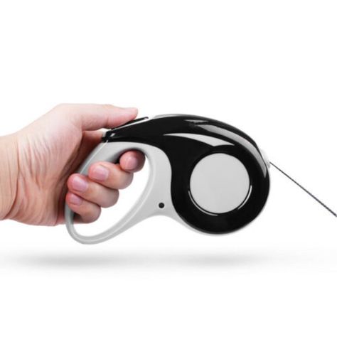 Correa Mascota Retractil Automatica 5 mts. Perro Gato Negro-1