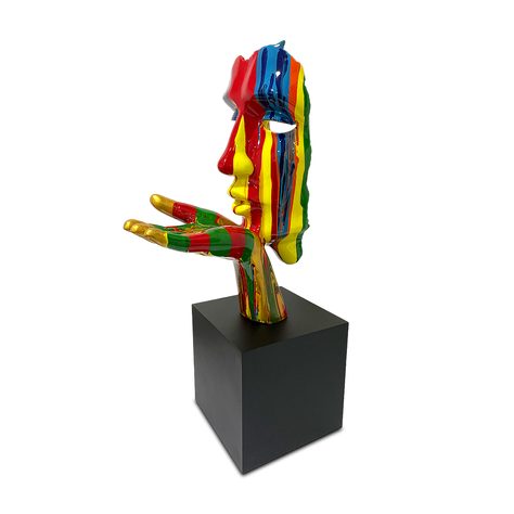 Adorno Deco Escultura Rostro Abstracto Blowing Kisses 55 cm-0