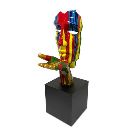 Adorno Deco Escultura Rostro Abstracto Blowing Kisses 55 cm-1
