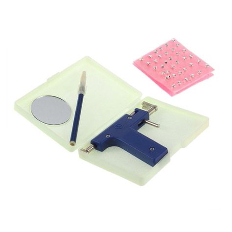 Kit Pistola Inoxidable Perforadora Cuerpo Aros Piercing + Estuche-6