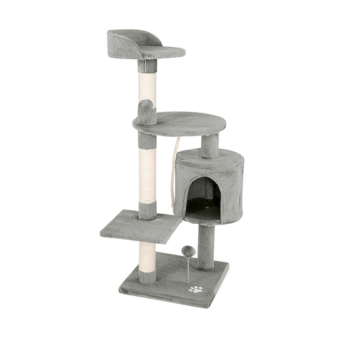 Rascador Para Gato Tipo Torre Grande 3 Niveles 112 cms. + Cuerda-0