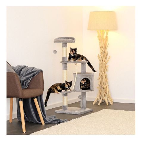Rascador Para Gato Tipo Torre Grande 3 Niveles 112 cms. + Cuerda-5