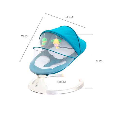 Silla Mecedora Electrica Inteligente Bebe Multifuncion Verde-2