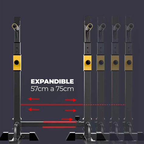 Atril Extendible Para Sentadillas, Fondo Y Press Banca-7