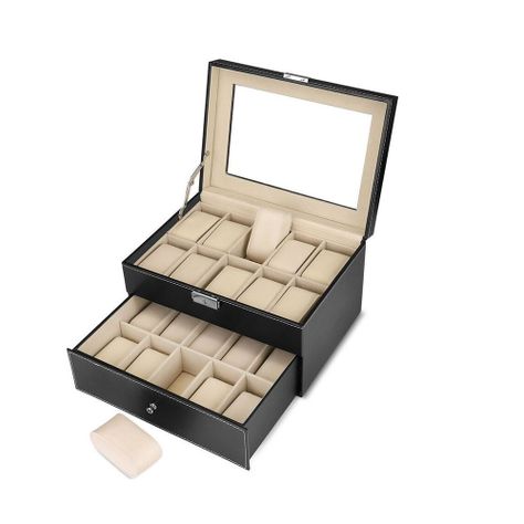Caja Estuche Organizador de 20 Relojes de Lujo-0