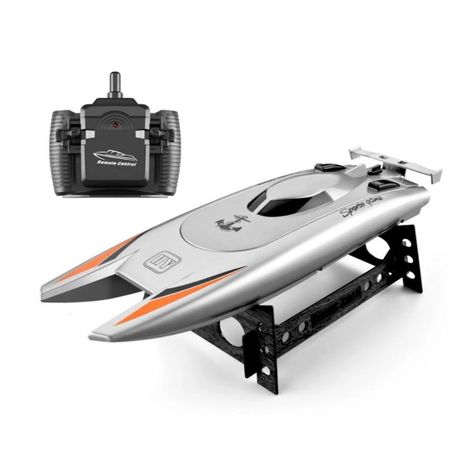 Lancha Juguete A Control Remoto Doble Motor Gris-0