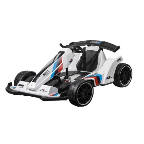 Auto Eléctrico Go Kart F1 Con Control Luz Y Sonido Blanco-0