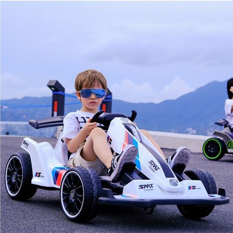 Auto Eléctrico Go Kart F1 Con Control Luz Y Sonido Blanco-7