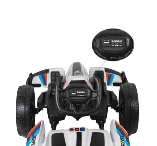 Auto Eléctrico Go Kart F1 Con Control Luz Y Sonido Blanco-1
