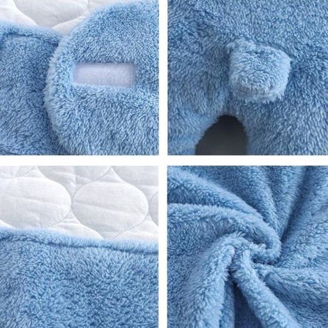 Manta Bebe Premium Recien Nacido Enterito Suave Osito Celeste-7