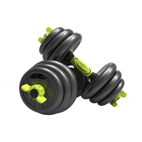 Juego De Mancuernas De 40 Kg Con Union Light Green-0