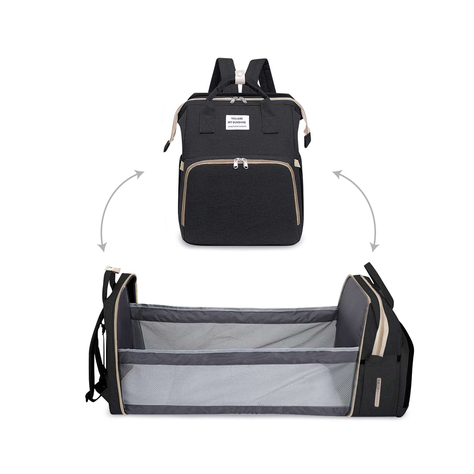 Mochila Pañalera 3 en 1 Cuna Mudador Portatil Bebe-5
