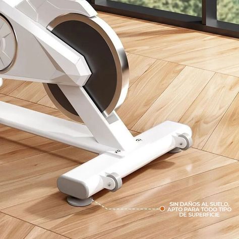 Bicicleta Spinning 6kg Resistencia Ajustable Blanca-1