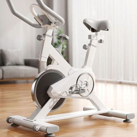 Bicicleta Spinning 6kg Resistencia Ajustable Blanca-3