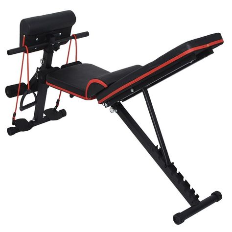 BANCA ABDOMINAL AJUSTABLE FULL + BICEPS CON BANDAS SPORTIME-2