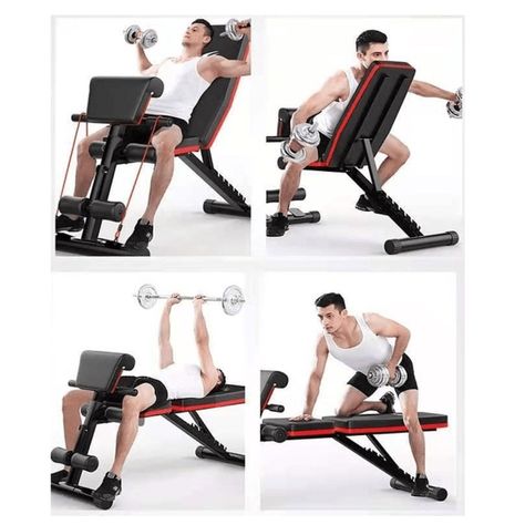 BANCA ABDOMINAL AJUSTABLE FULL + BICEPS CON BANDAS SPORTIME-4