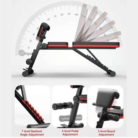 BANCA ABDOMINAL AJUSTABLE FULL + BICEPS CON BANDAS SPORTIME-6