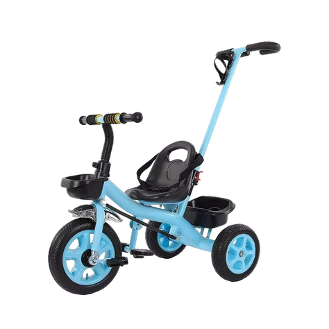 Coche Triciclo Infantil 4 En 1 Celeste-0