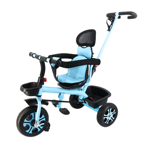 Coche Triciclo Infantil 4 En 1 Celeste-2