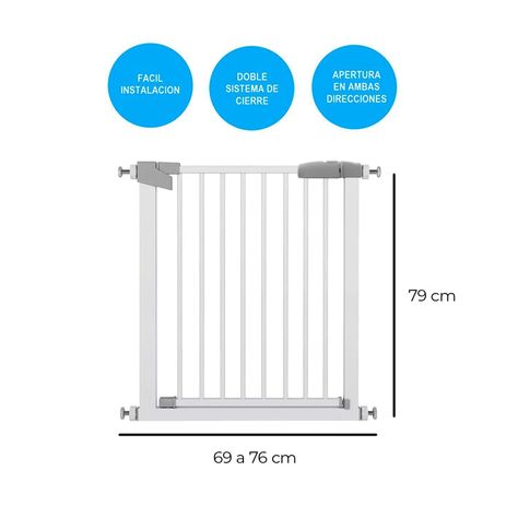 Reja de Seguridad Escalera Para Bebe y Mascotas 69 A 76 Cm.-4