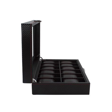 Caja Estuche Organizador de 12 Relojes Bordado Elegante-2
