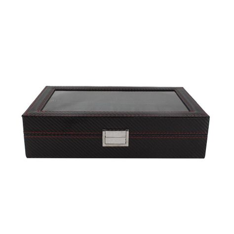 Caja Estuche Organizador de 12 Relojes Bordado Elegante-3