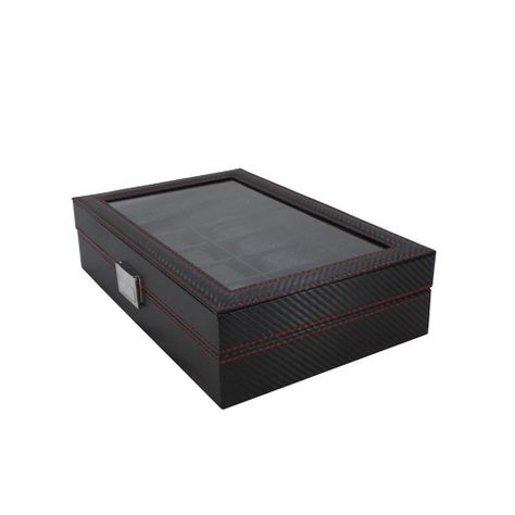 Caja Estuche Organizador de 12 Relojes Bordado Elegante-4