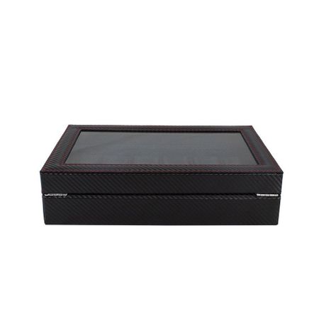 Caja Estuche Organizador de 12 Relojes Bordado Elegante-5