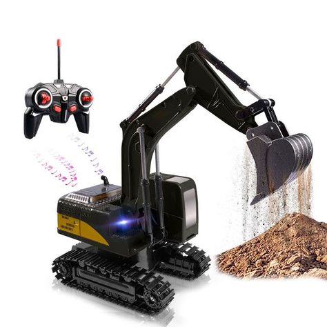 Camión Excavadora con Luces, Sonido y Batería Recargable-1