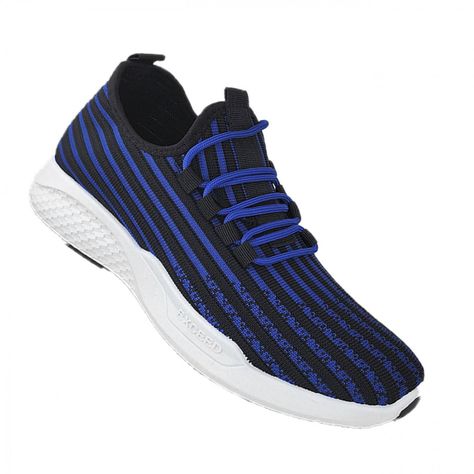 Zapatillas Deportivas Running Negro Rayas azules 3203-0