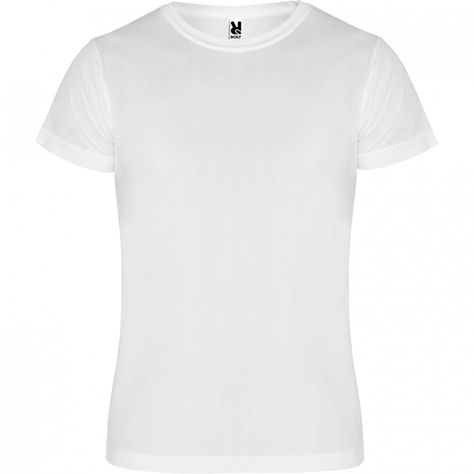Polera Deportiva Unisex Poliéster Manga Corta Blanca-0