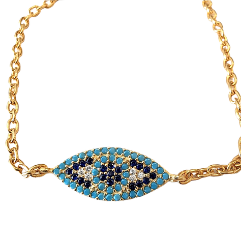 PULSERA GÖZ DORADA PLATA-1