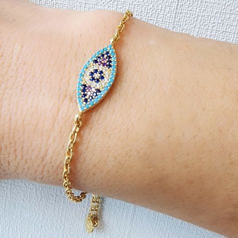 PULSERA GÖZ DORADA PLATA-2