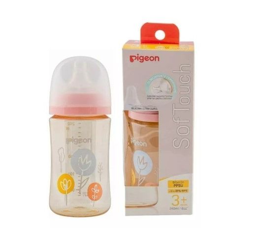 Biberón Softouch Pigeon PPSU 240ml Flower-0