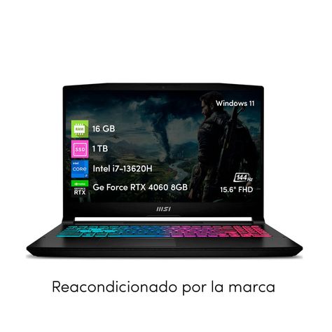 Notebook MSI Katana 15 i7 13va 16GB 1TB SSD RTX4060 8GB 15.6-1