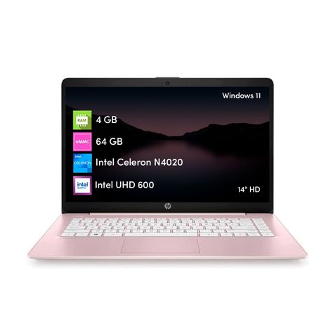 Notebook Hp Stream Intel Celeron 4gb 64gb 14 Hd Win11 Rosado-0