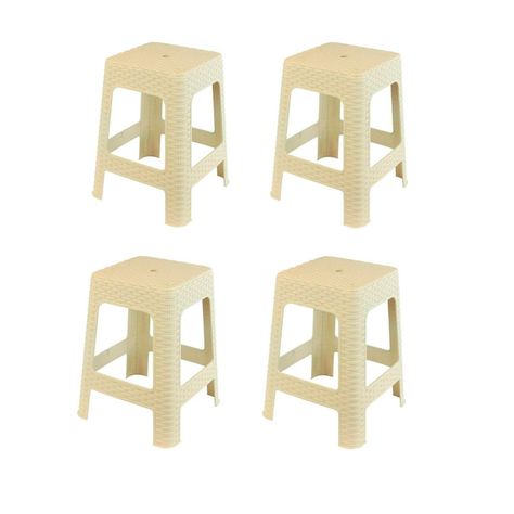 Pack 4 Pisos Banco Ratan 47cm Beige-0