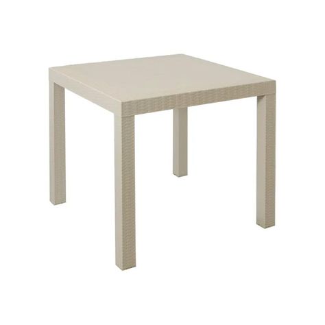 Mesa Ratan Cuadrada 80x80 Blanca-1