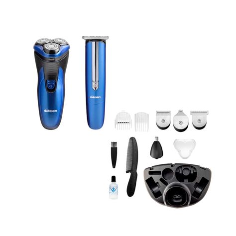 Set Afeitadora y Multistyler Siegen SG-8440 Acero Inox-0