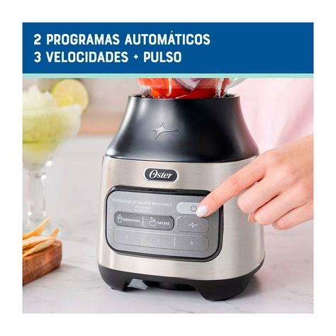 Licuadora Oster Reversible 3 Vel +Pulso Blstpegnrt Gris 800W-1
