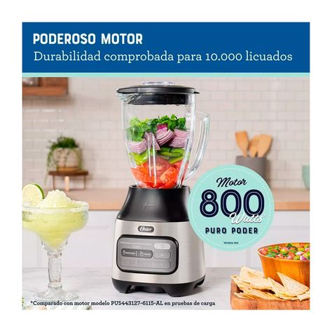 Licuadora Oster Reversible 3 Vel +Pulso Blstpegnrt Gris 800W-2