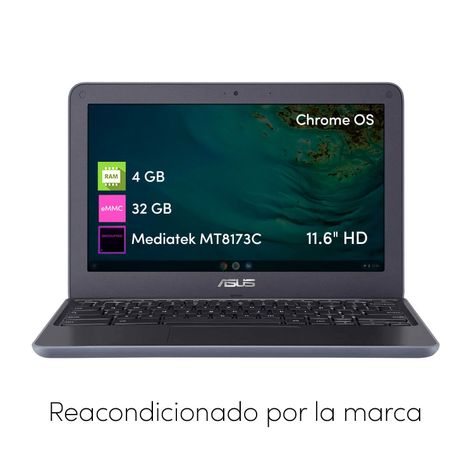 Notebook Chromebook Asus C202XA Mediatek 4GB 32GB 11.6" HD Chrome Os-1