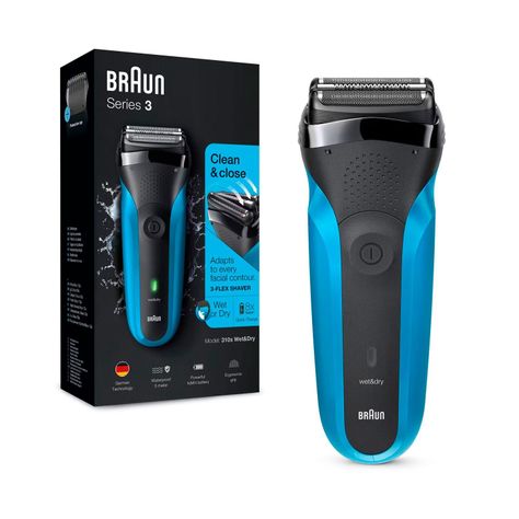 Máquina de Afeitar Braun Series 3 301BT Black Blue Wet&Dry-0