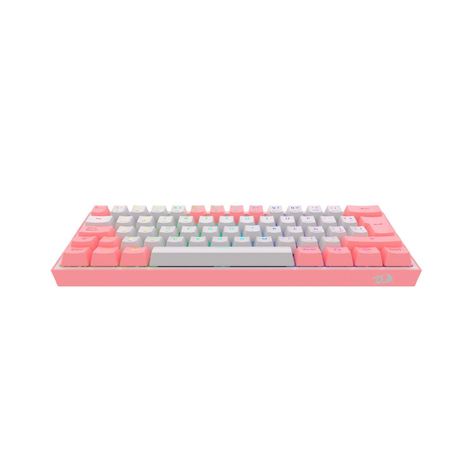 Teclado Inalámbrico Redragon Fizz Pro K616-RGB Pink/White-1