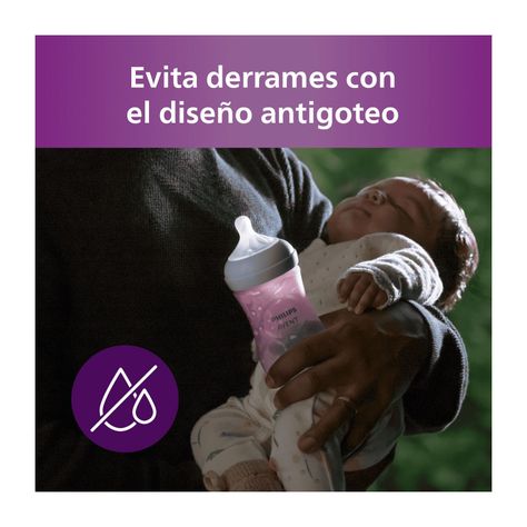 Mamadera Avent SCY903/11 Natural Response 260ml Rosada 1m+-3