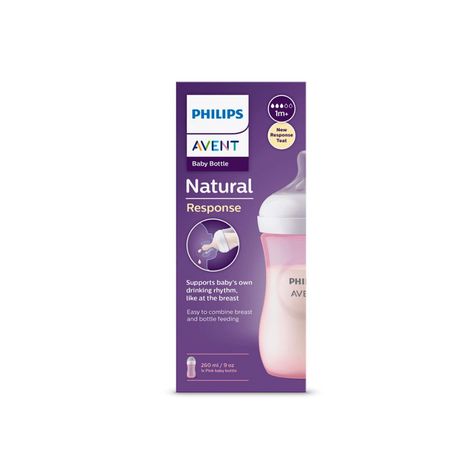 Mamadera Avent SCY903/11 Natural Response 260ml Rosada 1m+-2